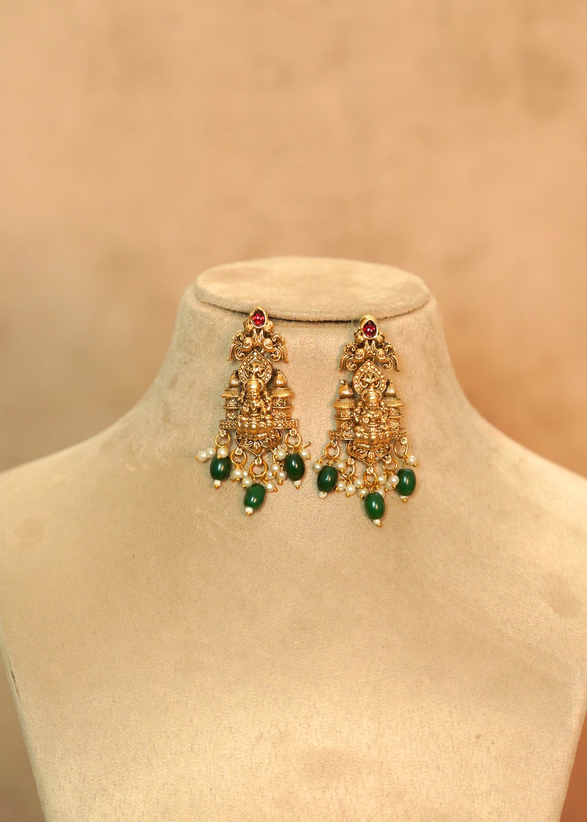 Regal Antique Nagas Goddess Lakshmi Broad Bridal Choker Set – Nirmala