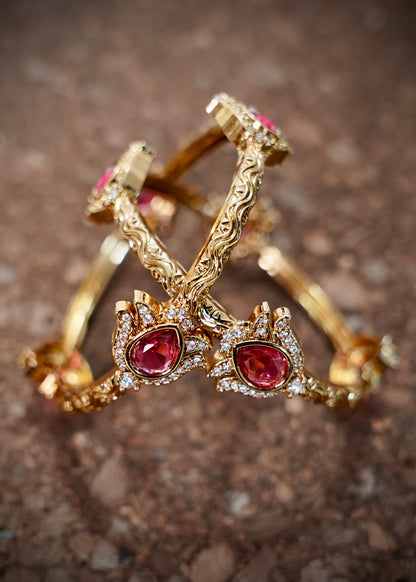 Ruby AD microstone premium bangles.