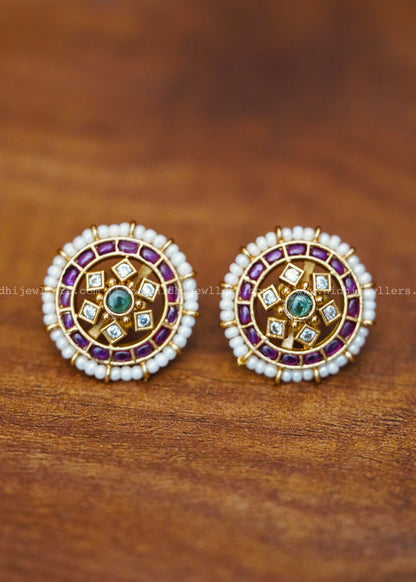 Premium white beads traditional earring