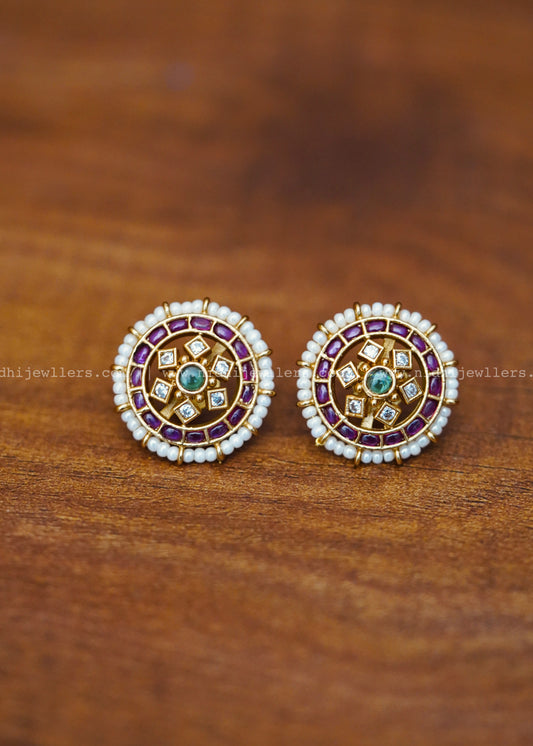 Premium white beads traditional earring