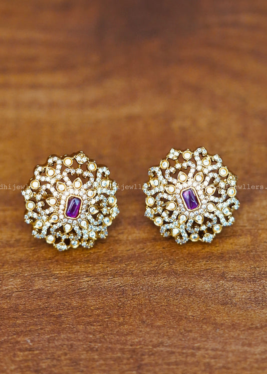 Premium pink and white Earring