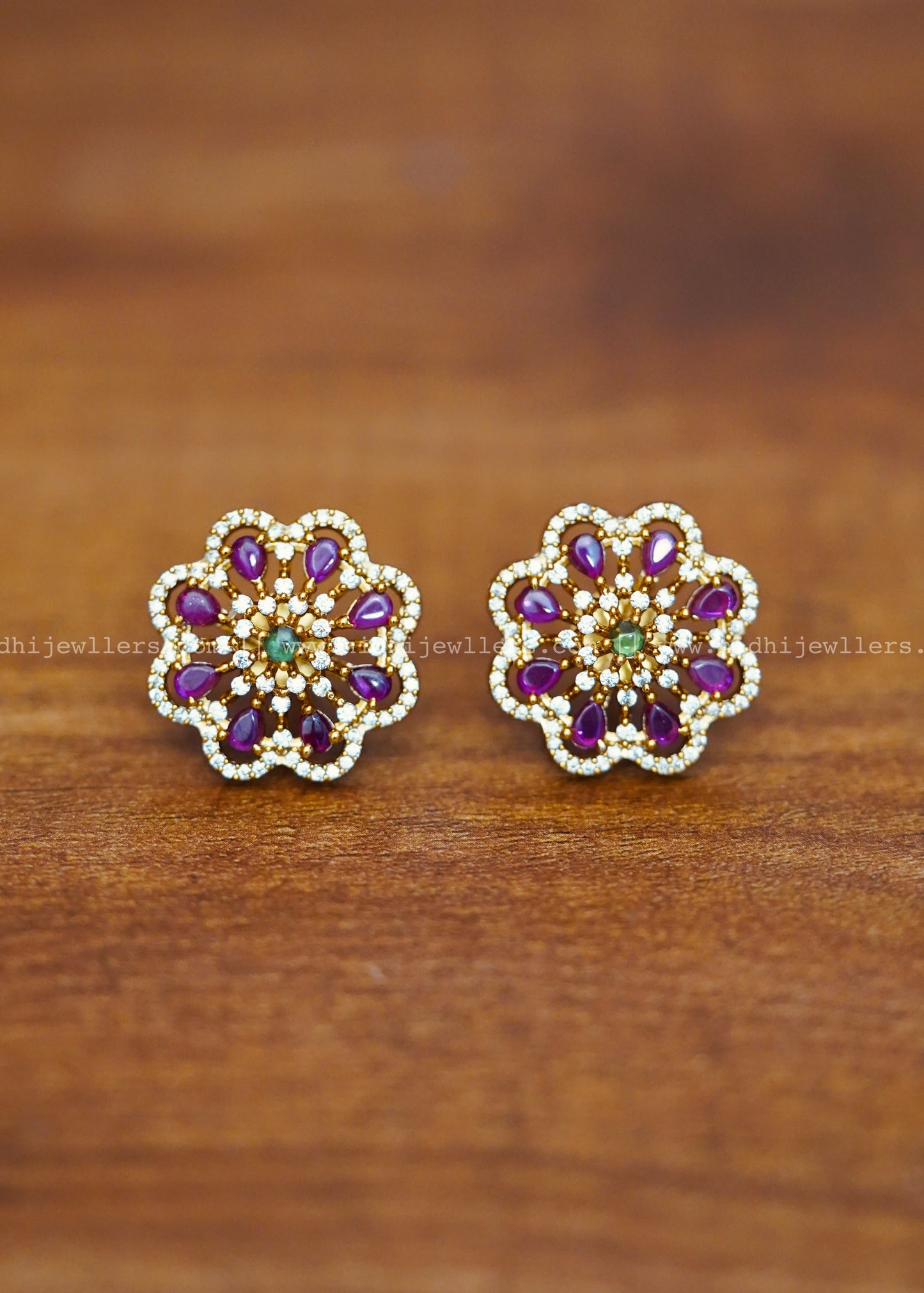 Premium micro stone multicoloured earring