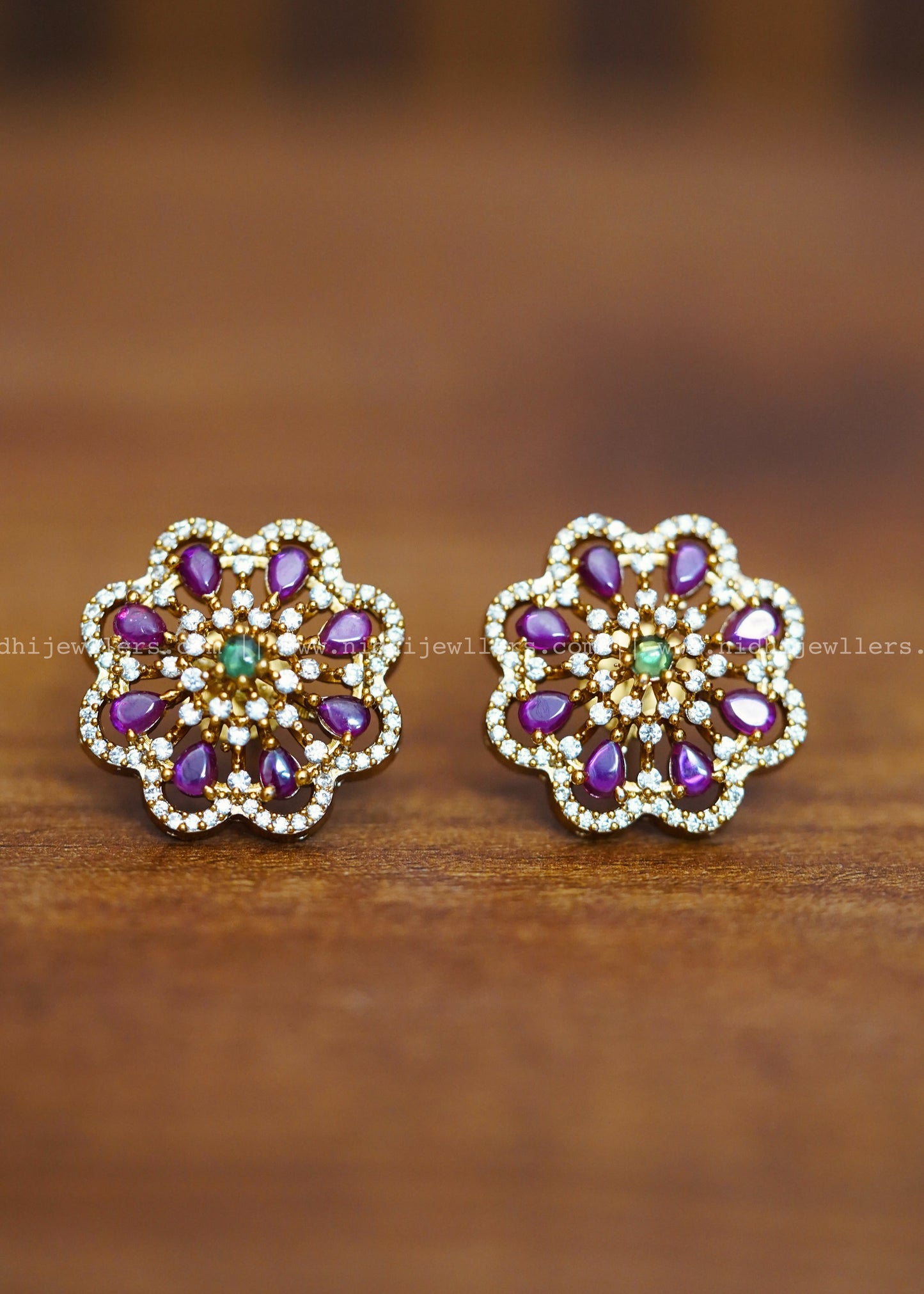 Premium micro stone multicoloured earring