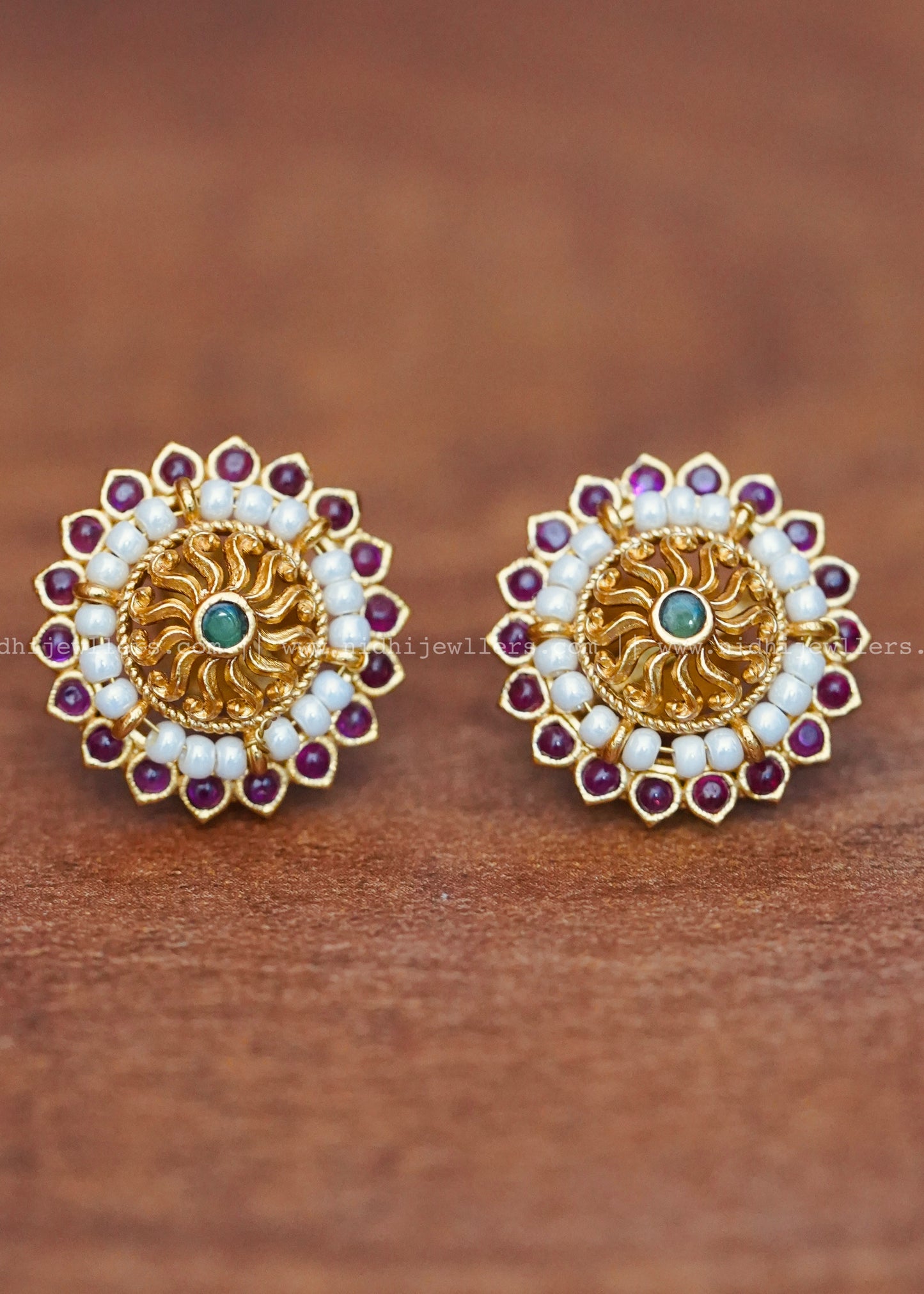 Premium whitebeads multicolour earring
