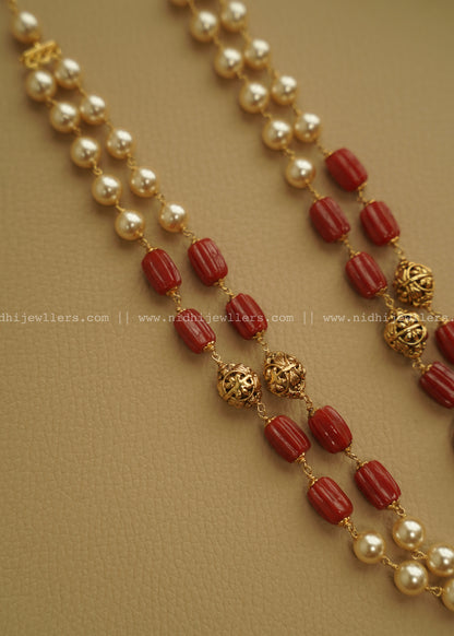Real gold polished layered coral haram H240113