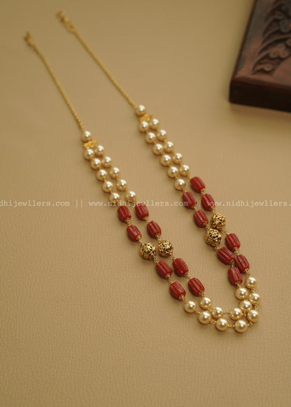 Real gold polished layered coral haram H240113