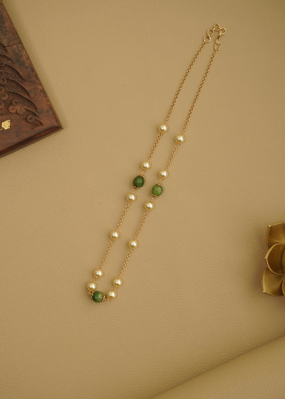 Real gold polished neckchain Green