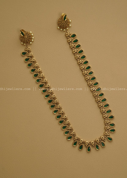 Premium Kerala palakka Haram with earrings
