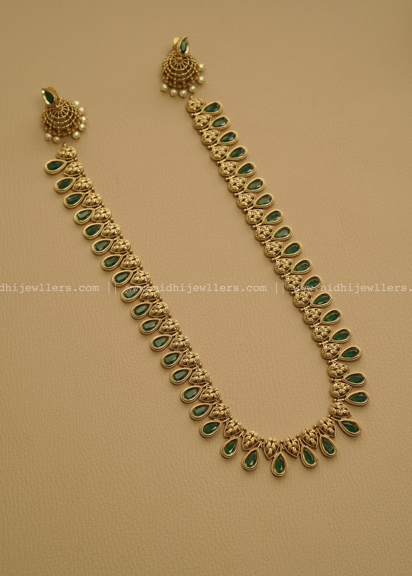 Premium Kerala palakka Haram with earrings