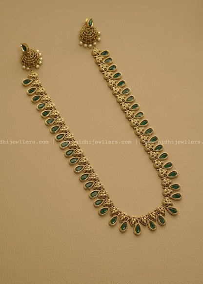 Premium Kerala palakka Haram with earrings