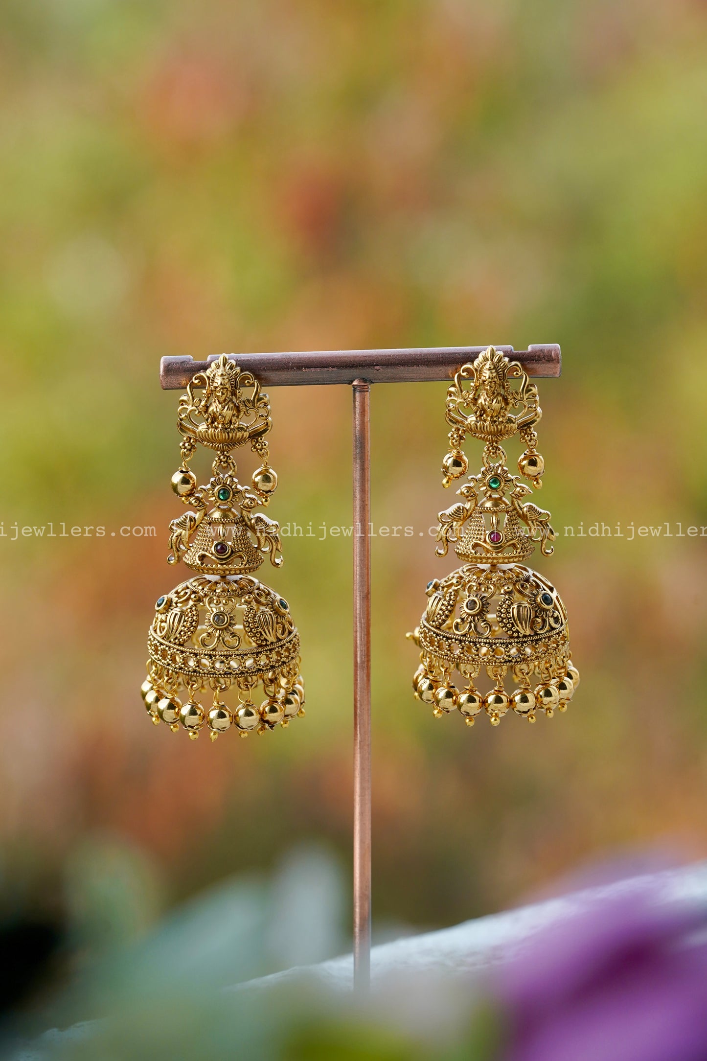 Premium Lakshmi gold drops Jhumka