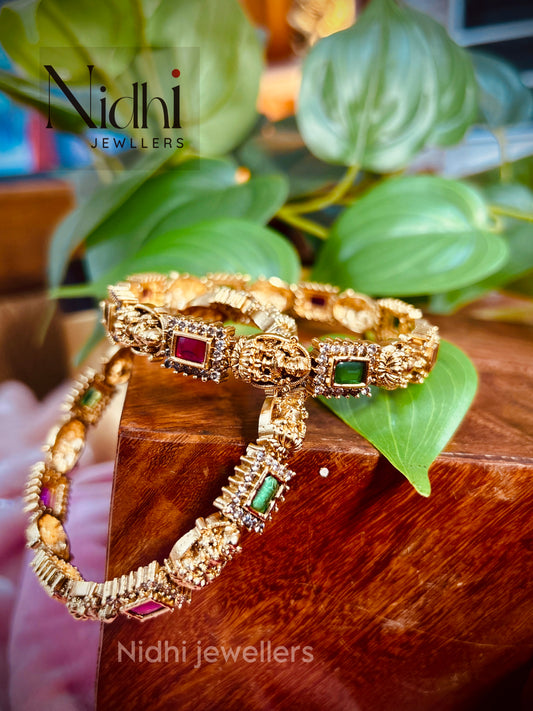 Premium Lakshmi Stone Bangles - Single Piece