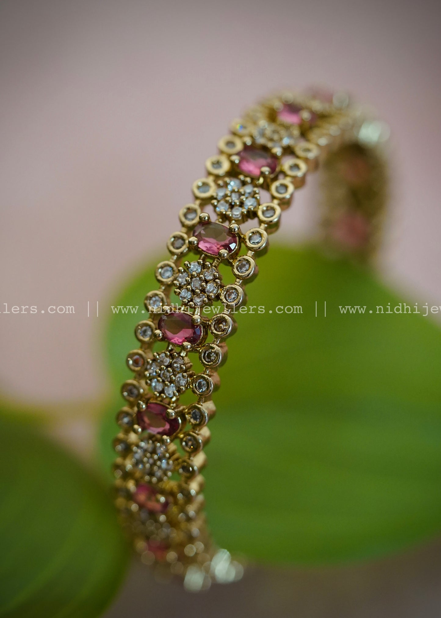 Premium Rubi AD stone bangle