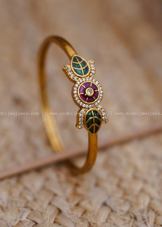 Premium Pattachitra Leaf Charm Bangle (single)