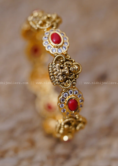 Premium coral Lakshmi bangles
