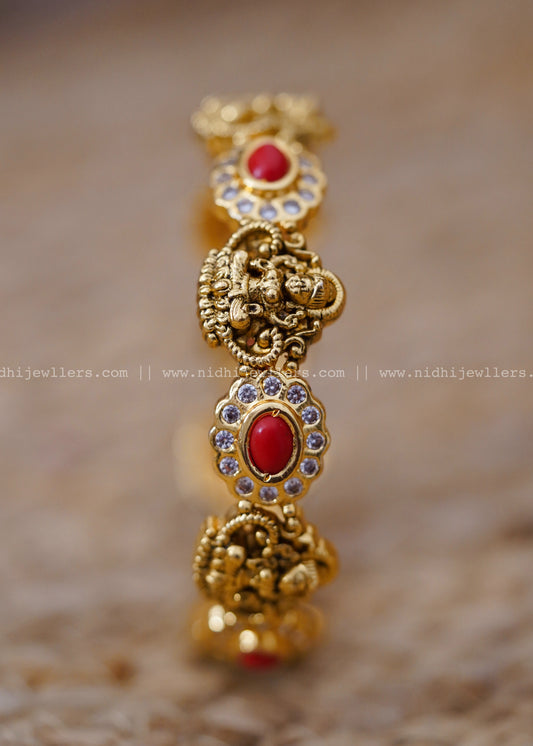 Premium coral Lakshmi bangles