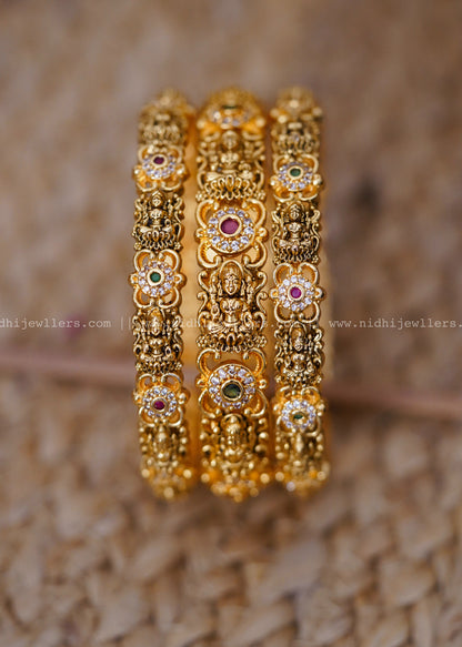 Premium Lakshmi floral bangle set