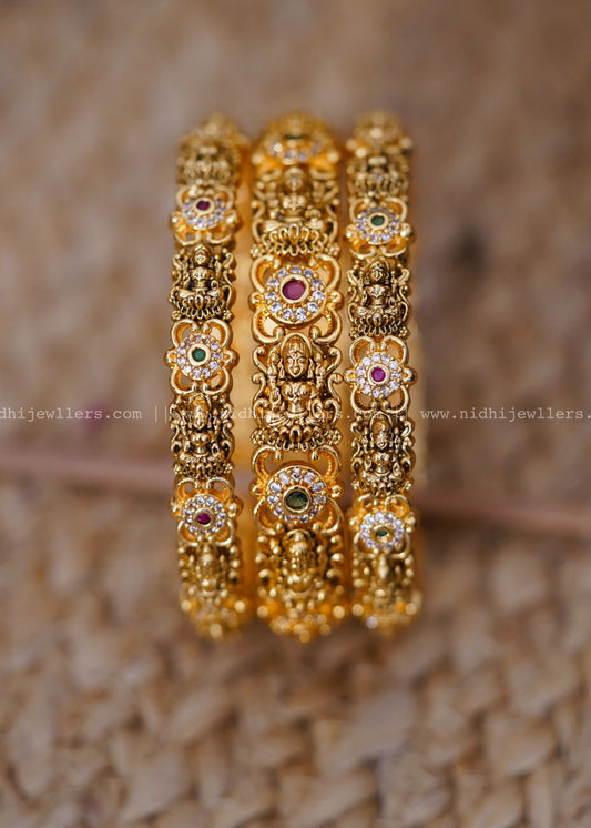 Premium Lakshmi floral bangle set
